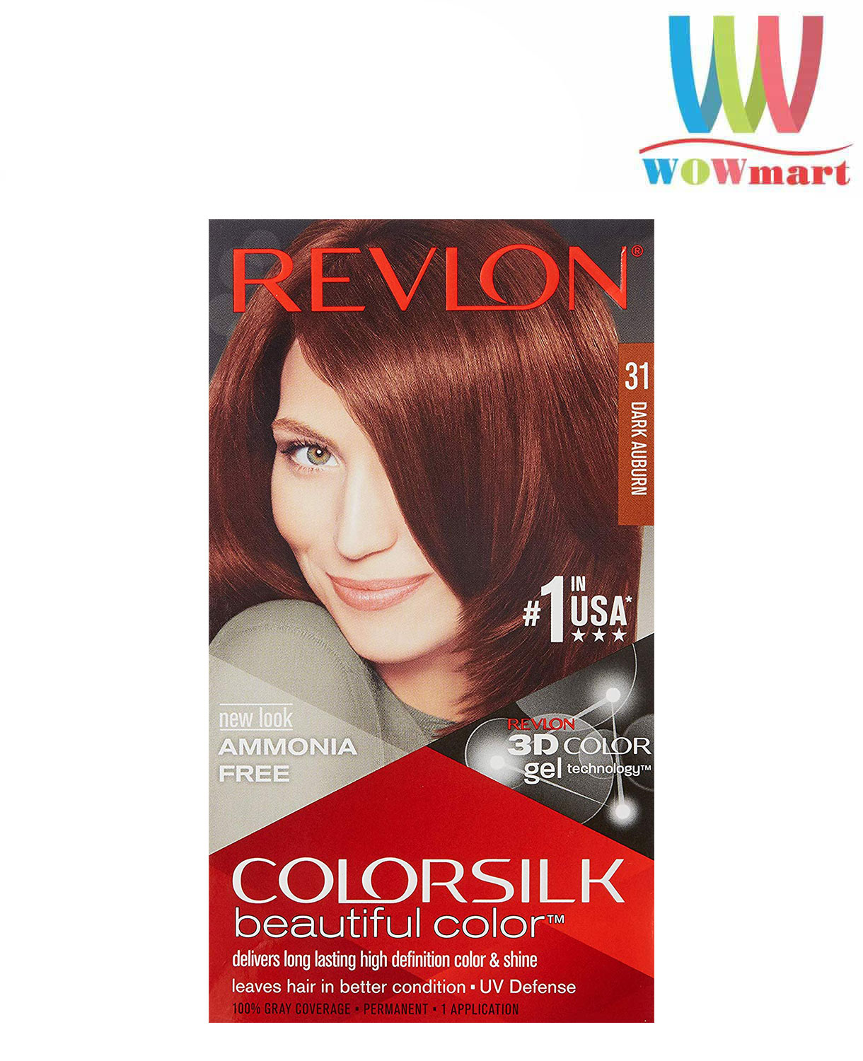 Với Revlon Colorsilk Dark Auburn, bạn đang sở hữu vẻ đẹp quyến rũ, nuột nà và đầy mê hoặc. Những đường nét tinh tế và sắc đỏ rực vào bóng tối sẽ khiến bạn tỏa sáng hơn bao giờ hết.