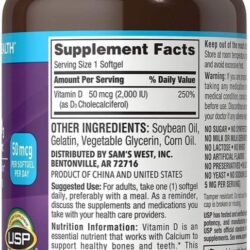 Viên uống bổ sung Vitamin D3 Member’s Mark Vitamin D-3 2000IU 400 viên 7 vien uong bo sung vitamin d3 members mark vitamin d 3 2000iu 400 vien kz