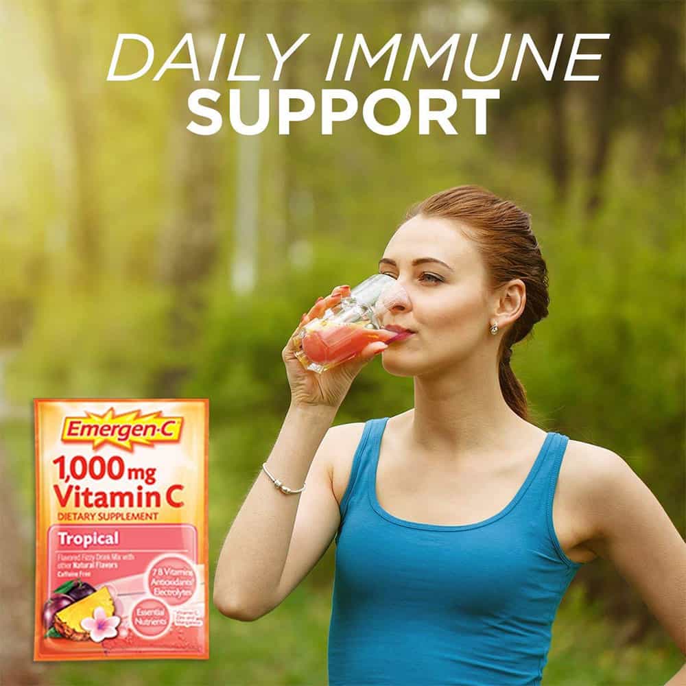 Bột sủi C tăng đề kháng Emergen-C Vitamin C 1000mg Tropical 30 gói 7 bot sui c tang de khang emergen c vitamin c 1000mg tropical 30 goi ka