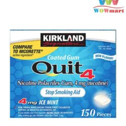 Kẹo cai t.huốc lá Kirkland Signature Quit 4 Gum Ice Mint 150 viên (Hộp lẻ)