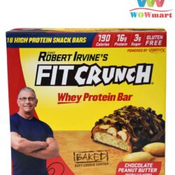 Bánh socola bơ đậu phộng Chef Robert Irvine’s Fit Crunch Whey Protein Bars 18 thanh