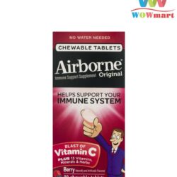 Kẹo ngậm bổ sung vitamin và khoáng chất từ Airborne Immune Support Supplement 32 viên (Dâu) 13 keo ngam bo sung vitamin va khoang chat tu airborne immune support supplement 32 vien dau k