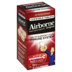 Kẹo ngậm bổ sung vitamin và khoáng chất từ Airborne Immune Support Supplement 32 viên (Dâu) 14 keo ngam bo sung vitamin va khoang chat tu airborne immune support supplement 32 vien dau kc