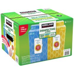 Khăn giấy diệt khuẩn Kirkland Signature Disinfecting Wipes Hộp 4 gói (304 tờ) 10 khan giay diet khuan kirkland signature disinfecting wipes hop 4 goi 304 to ka