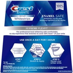 Miếng dán trắng răng Crest 3D White Whitestripes Supreme Flexfit 42 miếng 8 mieng dan trang rang crest 3d white whitestripes supreme flexfit 42 mieng kc