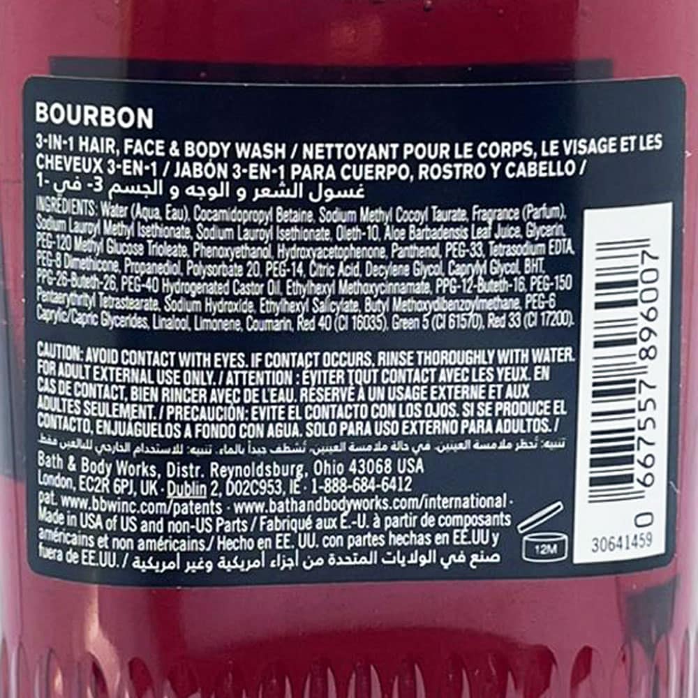 Sữa tắm gội cho nam Bath & Body Works Bourbon Hair, Face & Body Wash 295ml 4 Sữa tắm gội cho nam Bath & Body Works Bourbon Hair, Face & Body Wash 295ml - Ảnh 4