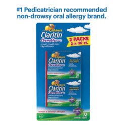 Viên nhai chống dị ứng cho bé Claritin Chewables 5 mg Non-Drowsy 24 Hour 72 viên (Grape) 4 vien chong di ung cho be claritin chewables 5 mg non drowsy 24 hour 72 vien ka