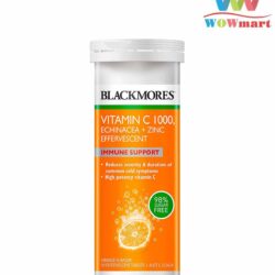 Viên sủi bổ sung C và kẽm Blackmores Vitamin C 1000, Echinacea + Zinc Effervescent 10 viên (Bio C 1000) 9 vien sui bo sung c va kem blackmores vitamin c 1000 echinacea zinc effervescent 10 vien k