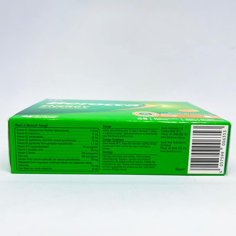 Viên sủi Berocca Energy Effervescent 45 viên (Orange) - Ảnh 4