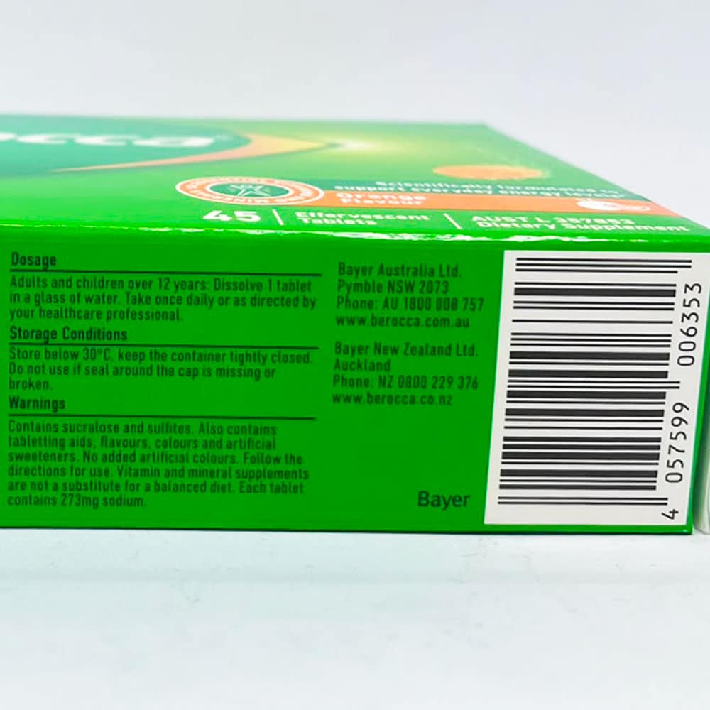 Viên sủi Berocca Energy Effervescent 45 viên (Orange) - Ảnh 6