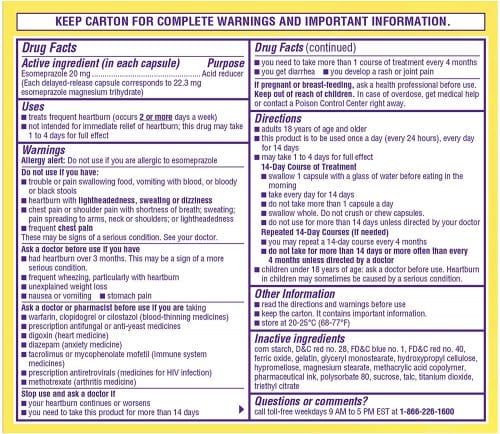 Viên uống cắt cơn đau dạ dày, ợ nóng Nexium 24hr (Hộp 3 x14 Capsules) 30 Vien uong ho tro viem loet da day hanh ta trang Nexium 24hr Hop 3 x14 Capsules 8