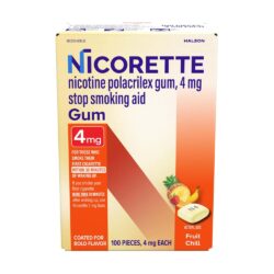 Kẹo cai thuốc Nicorette Gum Fruit Chill 4mg 100 viên