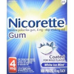 Kẹo cai thuốc Nicorette Gum White Ice Mint 4mg 100 viên 4 keo cai thuoc nicorette gum white ice mint 4mg 100 vien ka