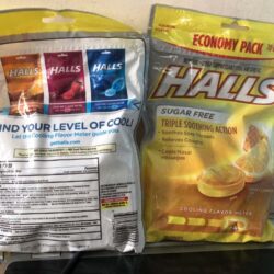 keo halls thong co mat hong halls triple soothing action honey lemon 70 vien ka