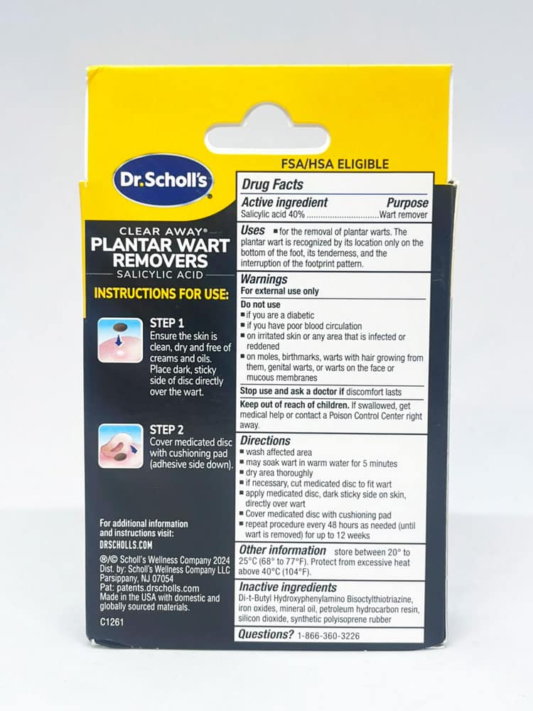 Miếng dán loại bỏ mụn cóc Dr. Scholl’s Clear Away Plantar Wart Remover 24 miếng - Ảnh 3
