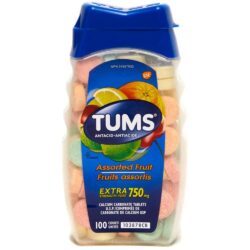 Viên ngậm giảm đầy hơi khó tiêu Tums Antacid Assorted Fruit 100 viên 6 vien ngam giam day hoi kho tieu tums antacid assorted extra strength 750mg 100 vien kr