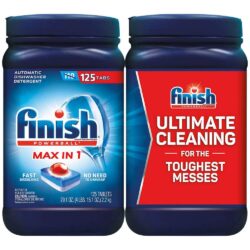 Viên rửa chén (bát) dùng cho máy loại 12-14 bộ Finish Max in 1 hộp 125 viên 4 vien rua bat dung cho may loai 12 14 bo finish max in 1 hop 125 vien ka