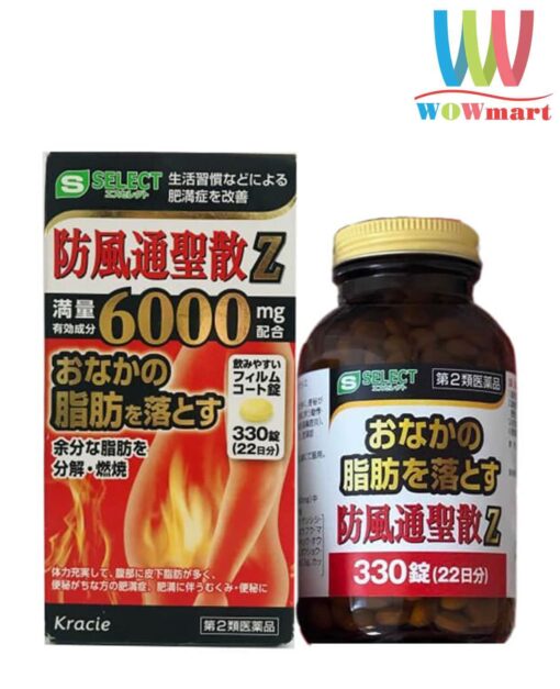 Viên uống giảm mỡ bụng Select Kracie Z 6000mg 330 viên