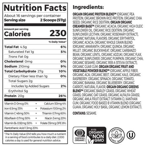 bot thuc pham huu co orgain organic meal 912g vanilla knb