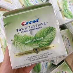 Miếng dán trắng răng Crest 3D Whitestrips Arctic Mint 28 miếng (14 cặp)+ 1 tuýp serum 18 mieng dan trang rang crest 3d whitestrips arctic mint 28 mieng 14 cap 1 tuyp serum kg