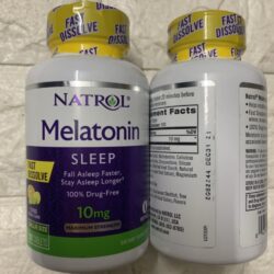vien ngam giup ngu ngon natrol melatonin sleep drug free 10mg cam chanh 100 vien kc