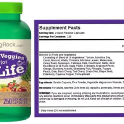Viên uống bổ sung Vitamin và khoáng chất từ rau củ quả Piping Rock Fruit & Veggies For Life 250 viên 6 vien uong bo sung vitamin va khoang chat tu rau cu qua piping rock fruit veggies for life 250 vien kf