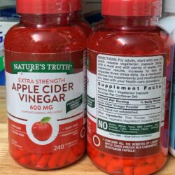 Viên uống giấm táo Nature’s Truth Apple Cider Vinegar 600mg 240 viên 9 vien uong giam tao natures truth apple cider vinegar 600mg 240 vien ke