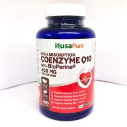 Viên uống bổ sung CoQ10 NusaPure High Absorption Coenzyme Q10 400mg 200 Capsules 7 vien uong ho tro tim mach nusapure coq10 coated coenzyme q10 400mg 200 vien 201023 kaa