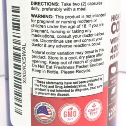 Viên uống bổ sung CoQ10 NusaPure High Absorption Coenzyme Q10 400mg 200 Capsules 10 vien uong ho tro tim mach nusapure coq10 coated coenzyme q10 400mg 200 vien 201023 kd