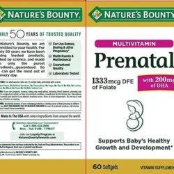 vitamin cho ba bau natures bounty prenatal multivitamin dha 60 vien kd