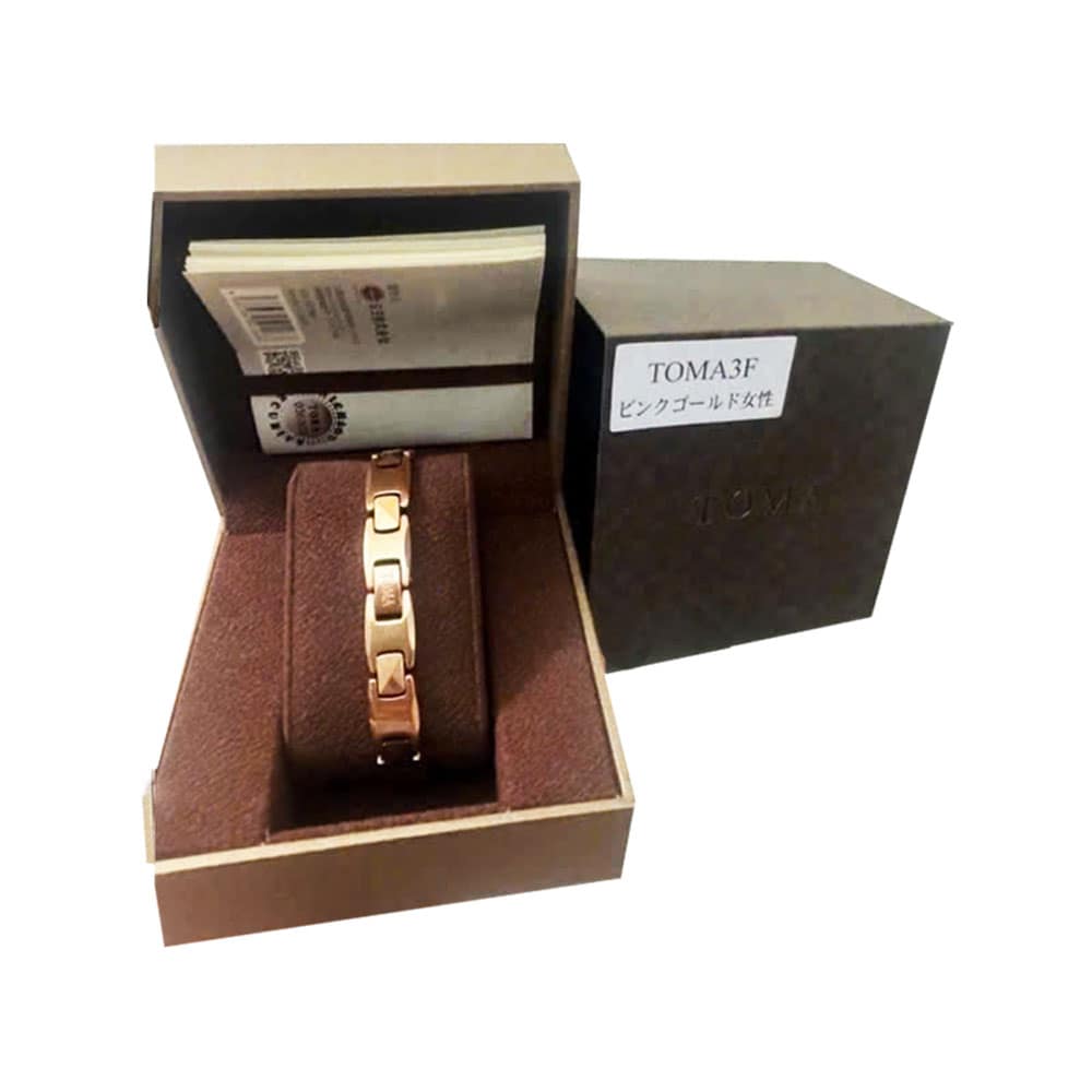 Vòng tay Nữ điều hoà huyết áp Toma TOMA3F TM026 Pink Gold