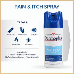 Xịt giảm đau tầng sinh môn, vết thương hở, côn trùng cắn Dermoplast Pain & Itch Spray 78g 15 xit giam dau tang sinh mon vet thuong ho con trung can dermoplast pain itch spray 78g kd
