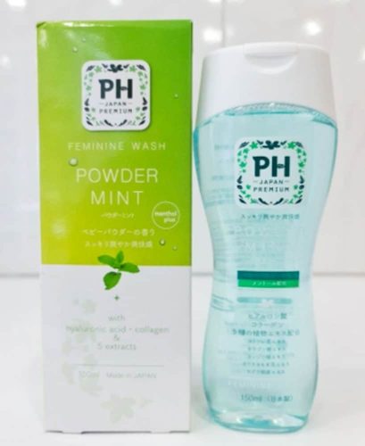 dung dich ve sinh phu nu ph japan premium feminine wash powder mint 150ml 220824 ka