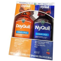 Siro Vicks DayQuil & NyQuil Cold & Flu Relief 354ml x2 (Day Original, Night Cherry) 9 siro vicks dayquil nyquil cold flu severe 354ml x2 cherry flavor 28923 ka