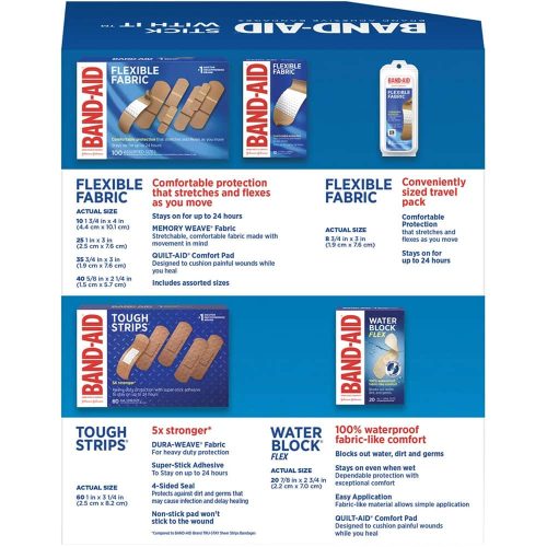 Băng cá nhân Band-Aid Adhesive Bandages 198 cái 14 bang ca nhan band aid adhesive bandages 188 cai kem case 198 060824 kg
