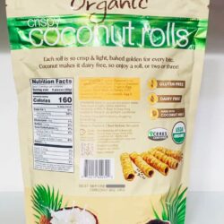 Bánh quế dừa Tropical Fields Organic Crispy Coconut Rolls 312g 8 banh que dua tropical fields organic crispy coconut rolls 312g knb