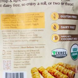 Bánh quế dừa Tropical Fields Organic Crispy Coconut Rolls 312g 10 banh que dua tropical fields organic crispy coconut rolls 312g knd