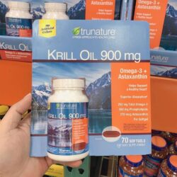 Dầu nhuyễn thể (dầu tôm) Trunature Krill Oil 900mg 70 Softgels 7 dau nhuyen the dau tom trunature krill oil 900mg 70 softgels kw