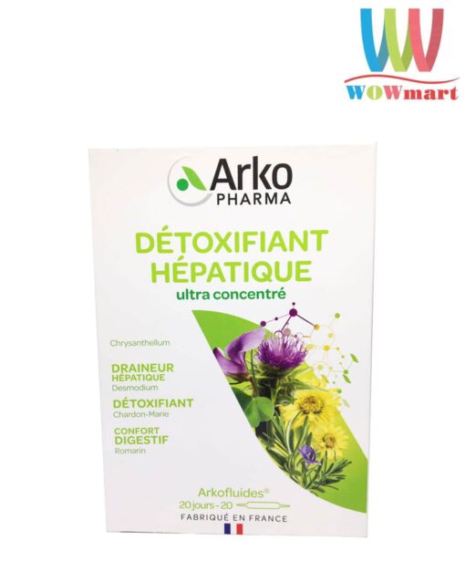 Thảo mộc giải độc gan dạng nước Arkopharma Detoxifiant Hepatique 10ml x 20 ống