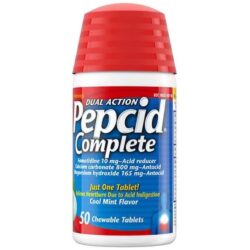 vien ngam giam dau bao tu o nong pepcid complete 50 chewable tablets mint flavor 24923 ka