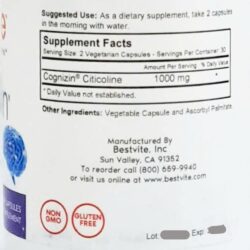 Viên uống hỗ trợ trí nhớ và não bộ Bestvite Cogпiziп 500mg 60 Capsules 7 vien uong ho tro tri nho va nao bo bestvite cognizin citicoline 500mg 60 capsules 071125 kc