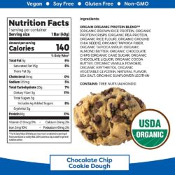 Bánh protein Orgain Protein Snack Bar 12 gói (Chocolate Chip Cookie Dough) 7 banh protein orgain protein snack bar 12 goi chocolate chip cookie dough kb