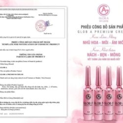 bo san pham lam hong khu tham glob a premium cream ka