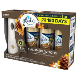 Set máy xịt thơm phòng tự động Glade chạy pin + 3 chai tinh dầu (Cashmere Woods) 9 set may xit thom phong tu dong glade chay pin 3 chai tinh dau cashmere woods kee