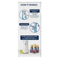 Set máy xịt thơm phòng tự động Glade chạy pin + 3 chai tinh dầu (Lavender & Peach Blossom) 12 set may xit thom phong tu dong glade chay pin 3 chai tinh dau lavender peach blossom kd