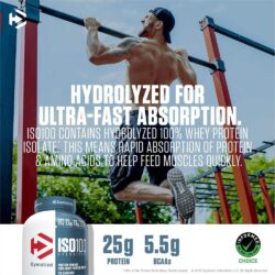 Sữa tăng cơ Dymatize ISO100 Hydrolyzed Protein Powder 2.3kg (Gourmet Chocolate) 16 sua tang co dymatize iso100 hydrolyzed protein powder 2 3kg gourmet chocolate kf