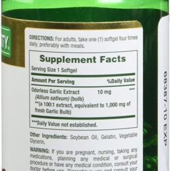 tinh dau toi natures bounty garlic extract 1000mg 100 softgels kc