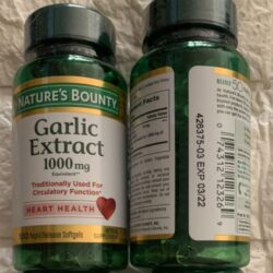 tinh dau toi natures bounty garlic extract 1000mg 100 softgels kd