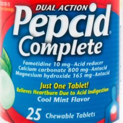 Viên ngậm giảm đau bao tử, ợ nóng Pepcid Complete 25 Chewable Tablets (Mint) 10 vien ngam giam dau bao tu o nong pepcid complete 25 chewable tablets mint kne