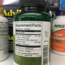 Viên uống giải độc gan Swanson Milk Thistle 250mg 120 Capsules 8 vien uong giai doc gan swanson milk thistle 120 capsules kd